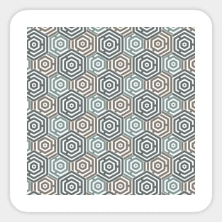 Multicolored Hexagon pattern Sticker